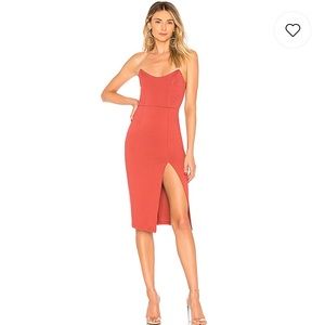 Revolve Zara’s High Slit dusty rose dress